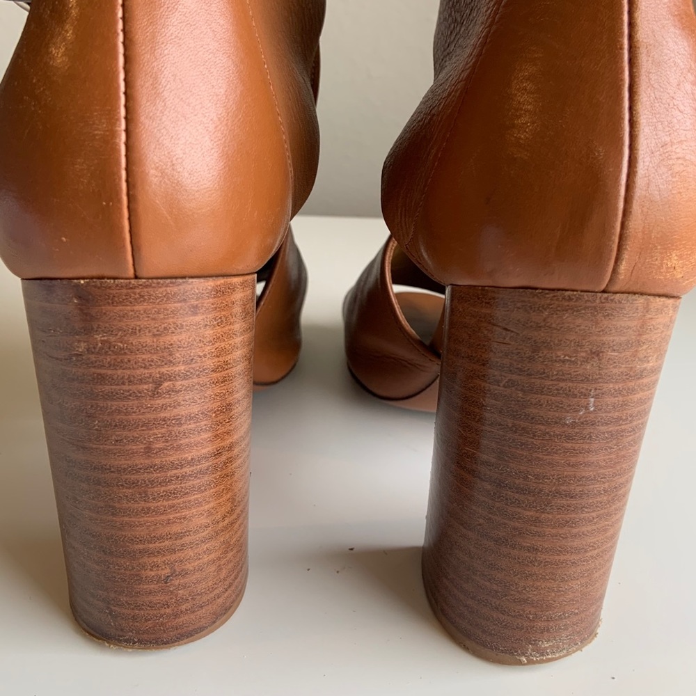 Chloe Millie Peep Toe Buckle Stacked Heel Sandal - Picture 6 of 14